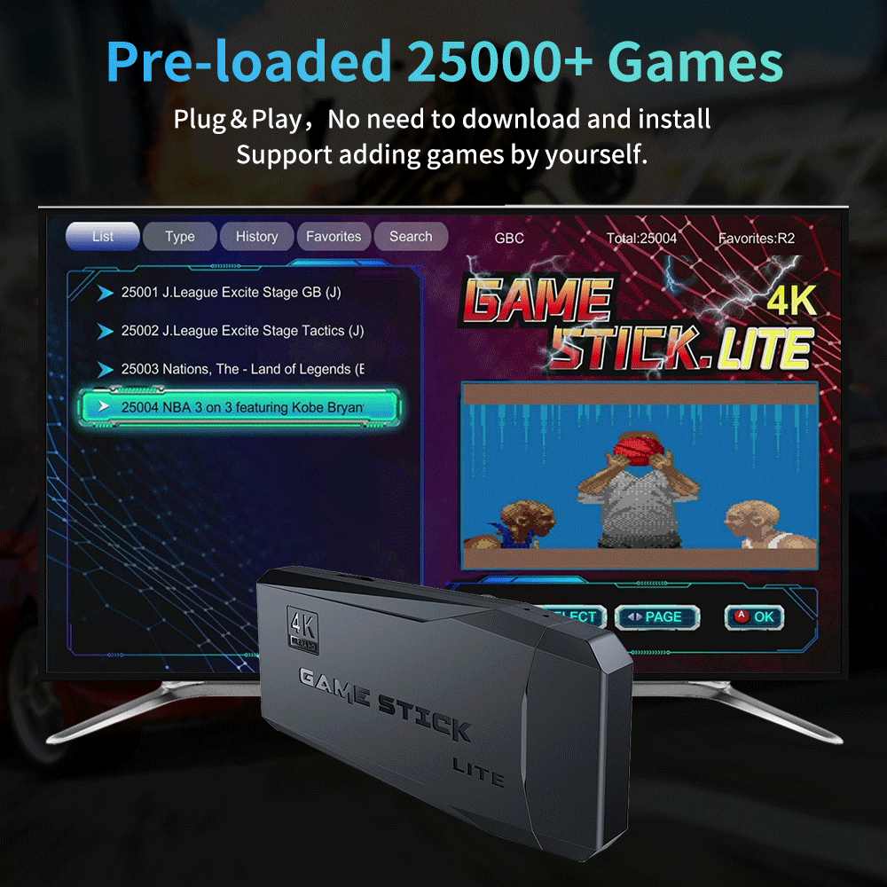 4K HD M8 TV Game Stick Video Game Console