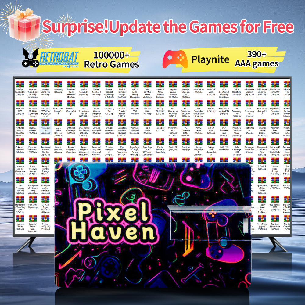 Pixel Haven Card with 15876 Games for XBOX/SWITCH/PS3/PS2/DC/N64/NES for Rog Ally&Legion GO&OneXPlayer&AYANEO WIN PC/Handheld