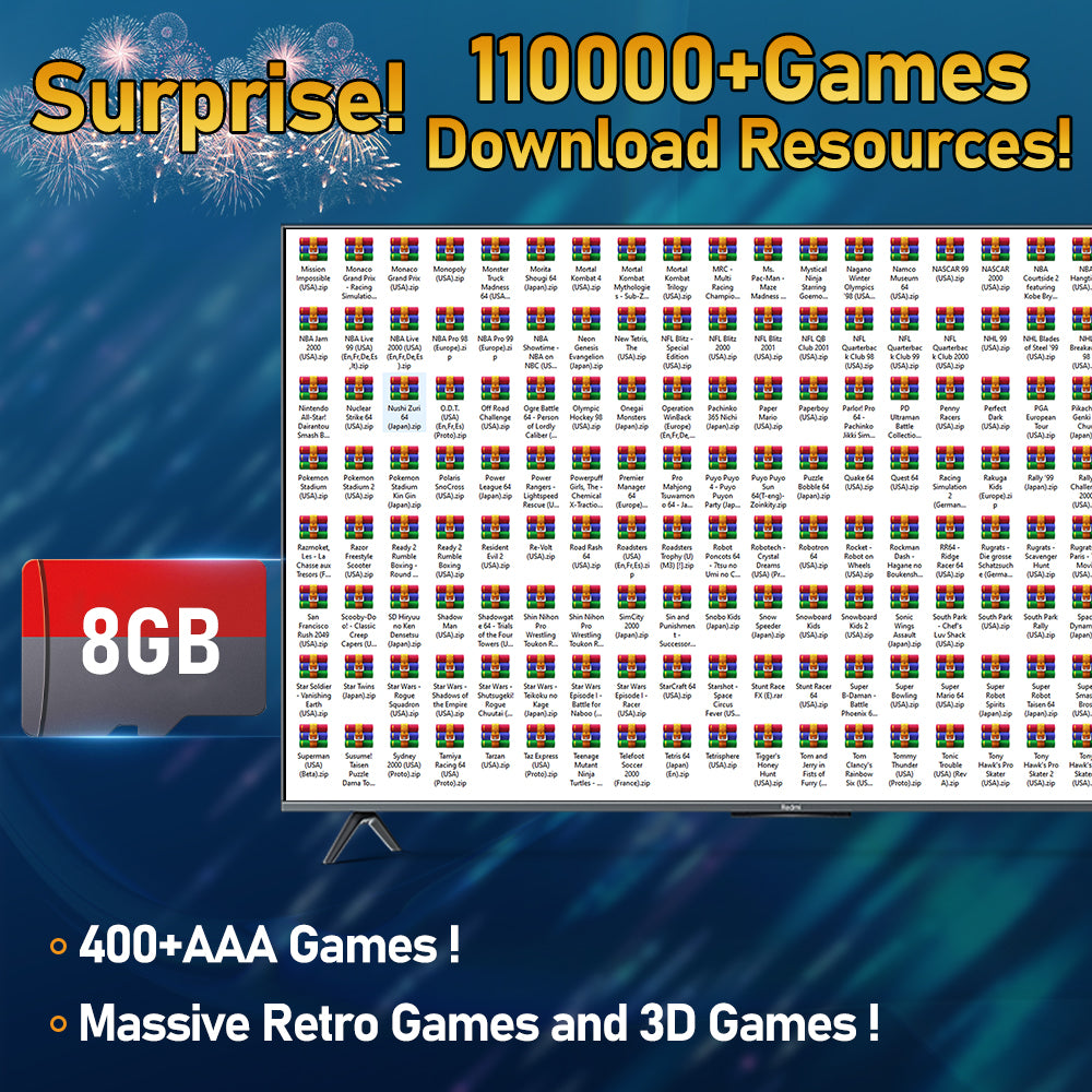 Retrobat Game Card with 3170 Games for ROG Ally/LEGION GO/AYANEO/OneXPlayer/Steam Deck Handheld Game Console/Windows PC
