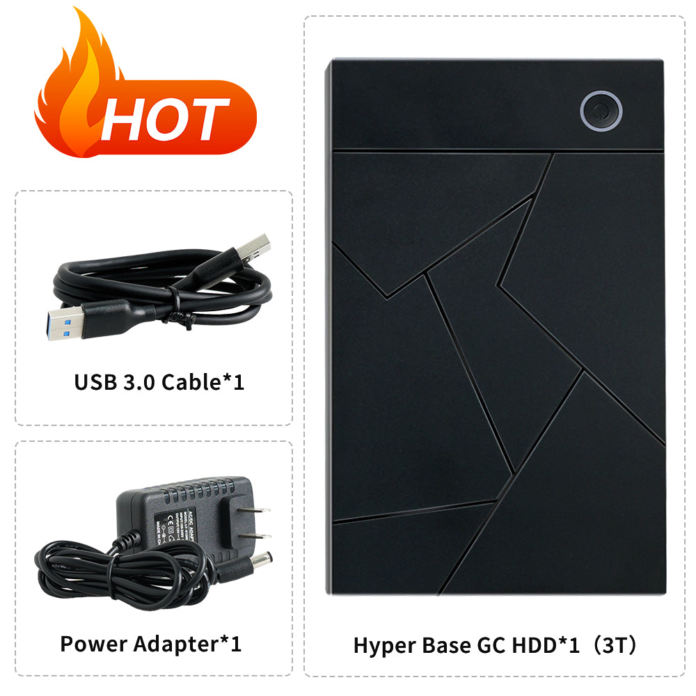 Hyper Base GC 3TB Three System in One Retro Gaming HDD