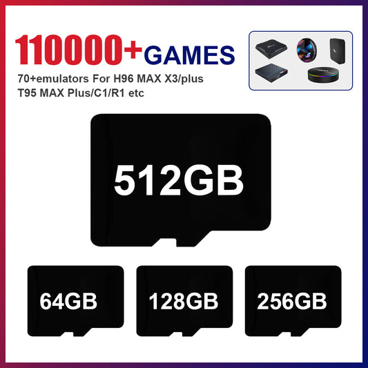 Game Card Used For S905X3 H96 MAX X3/plus/T95 MAX Plus/Hyper Base C1/R1