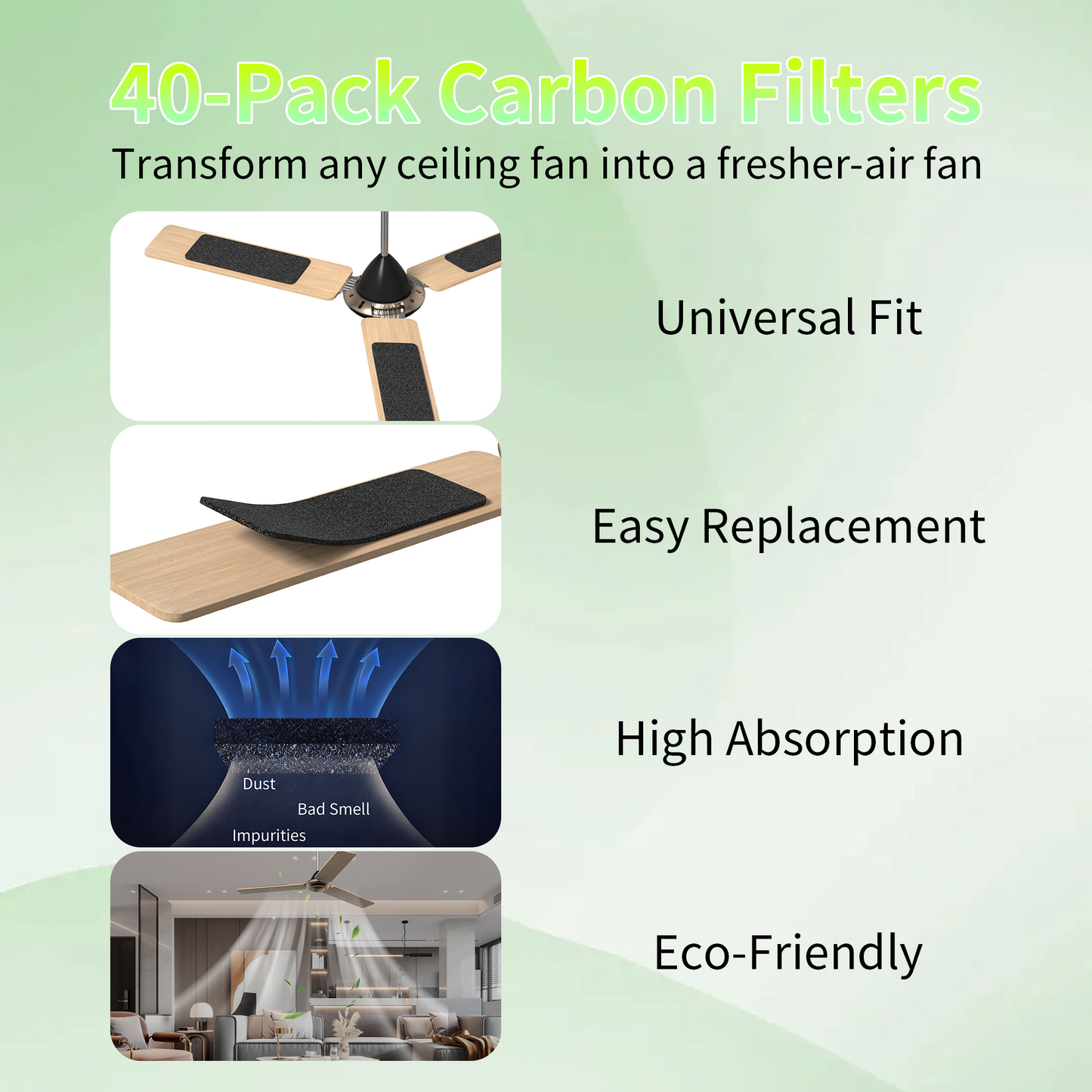 Ceiling Fan Filters for Fan Blades