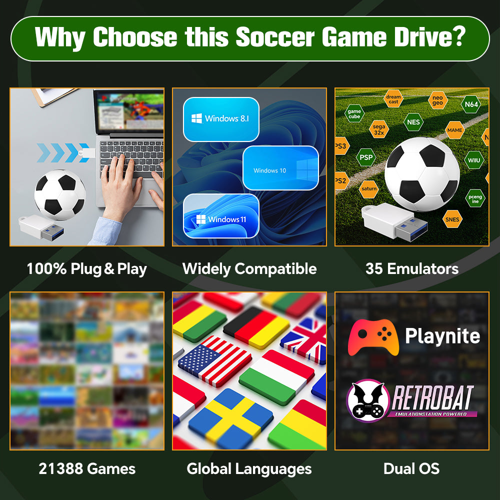 Portable 256G Soccer Game Drive