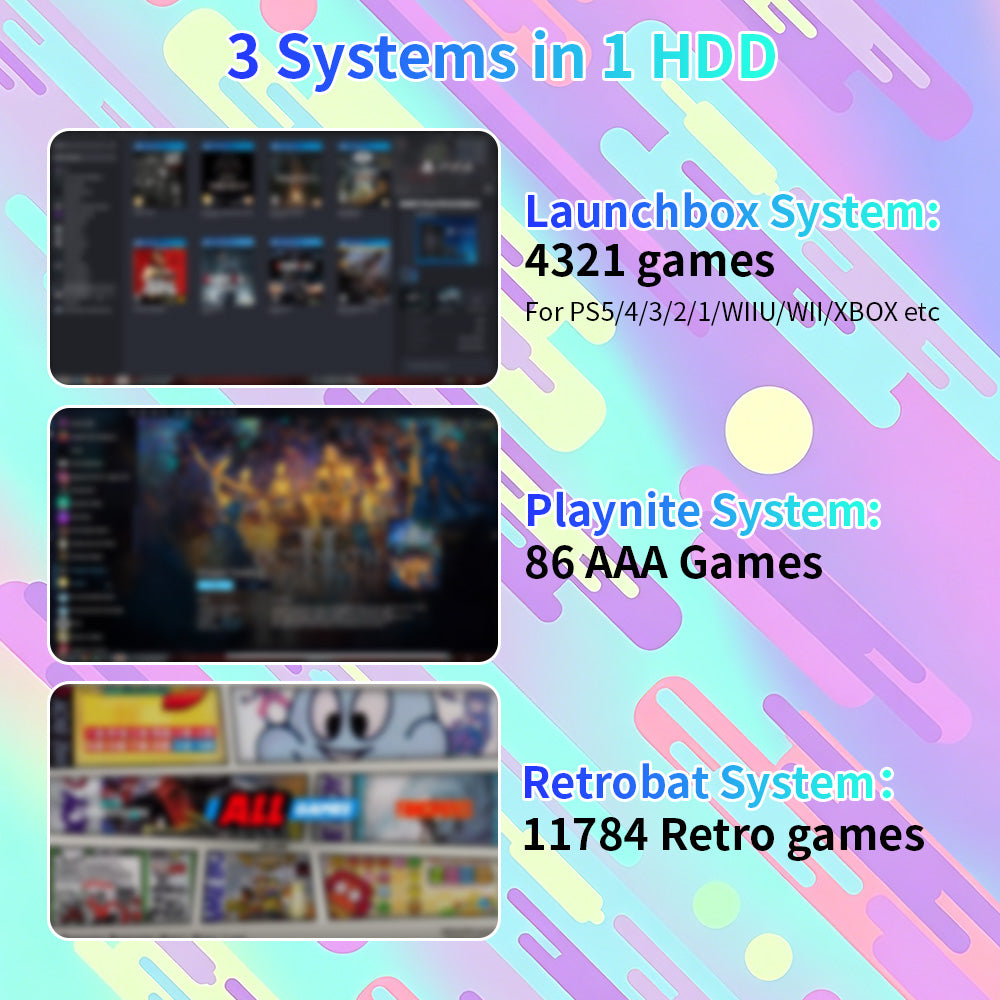 Play Zone 1T Retro Game HDD