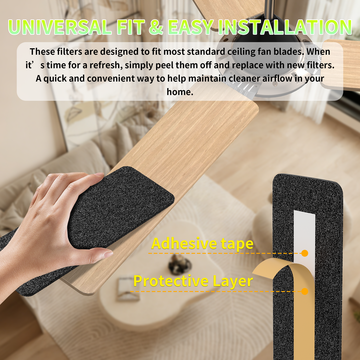 Ceiling Fan Filters for Fan Blades