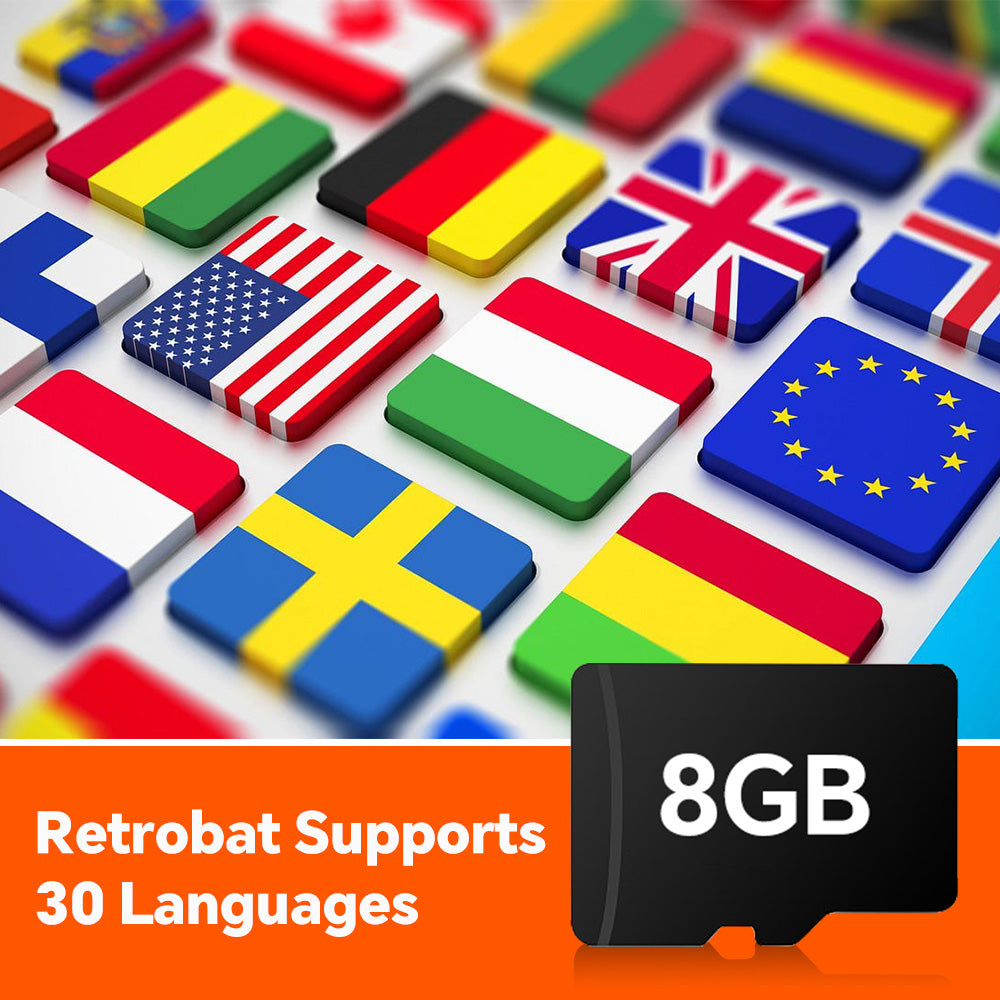 Retrobat Game Card with 3170 Games for ROG Ally/LEGION GO/AYANEO/OneXPlayer/Steam Deck Handheld Game Console/Windows PC