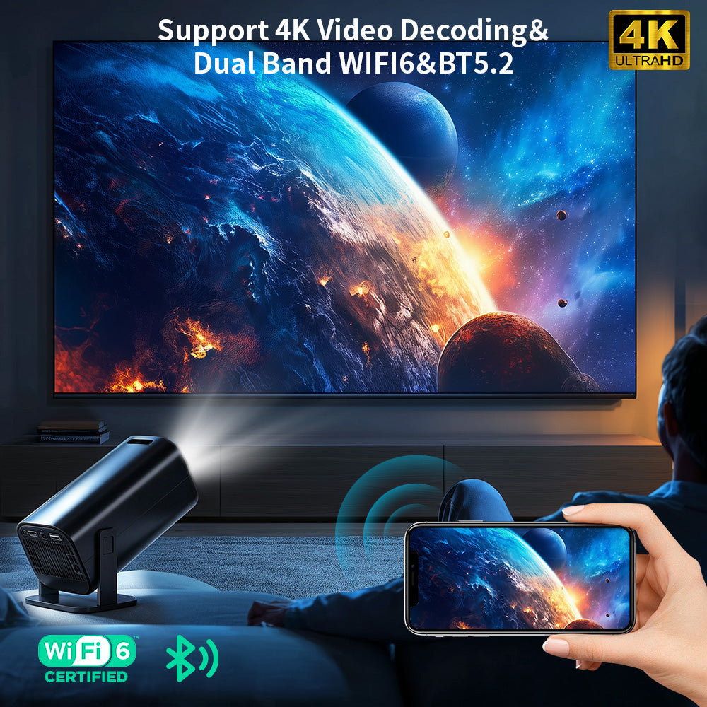 4K HD Mini Portable Projector Console