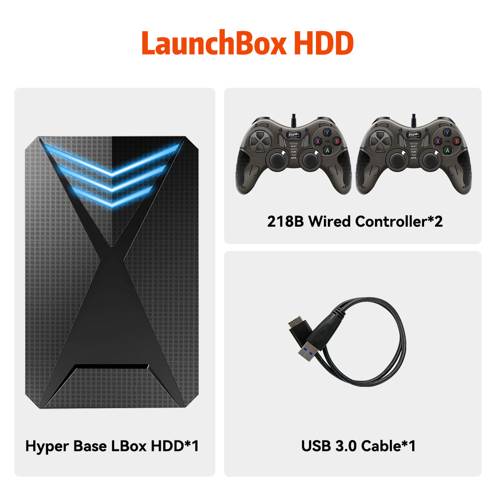 JMachen External Game HDD Hyper Base Launchbox 2TB