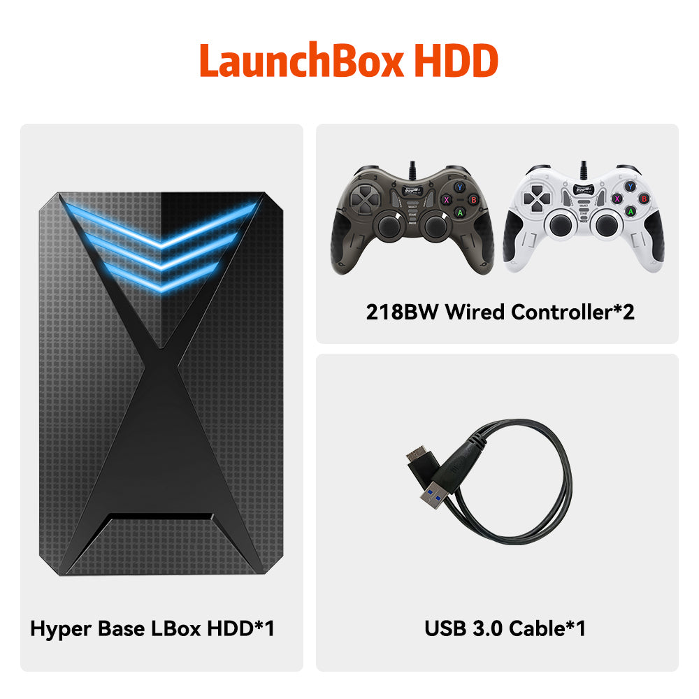 JMachen External Game HDD Hyper Base Launchbox 2TB