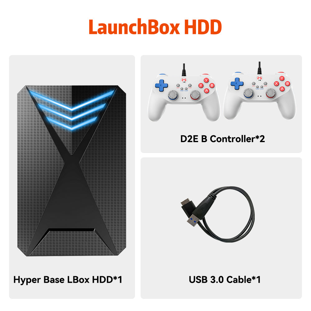 JMachen External Game HDD Hyper Base Launchbox 2TB