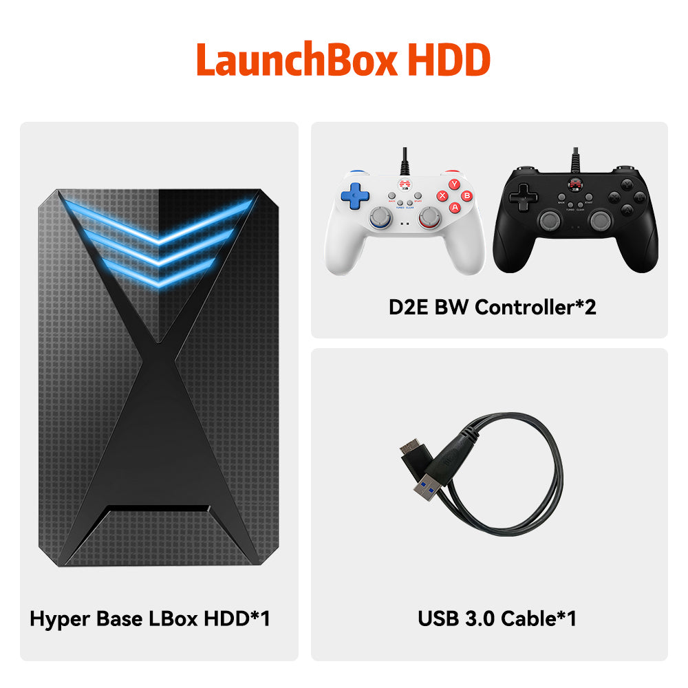 JMachen External Game HDD Hyper Base Launchbox 2TB